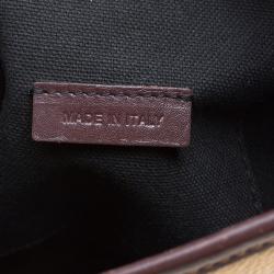 Pre Owned Burberry Beige/Brown Haymarket Check Canvas and Leather Tote