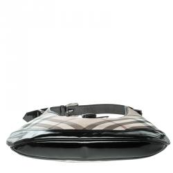 Pre Owned Burberry Black Nova Check PVC Brooke Hobo