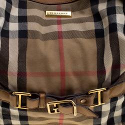 Pre Owned Burberry Beige Canvas House Check Prorsum Vintage Hobo