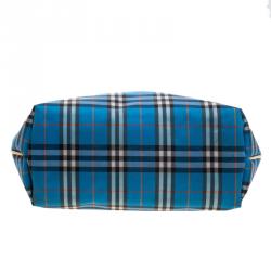 Burberry Blue Nova Check Nylon Tote