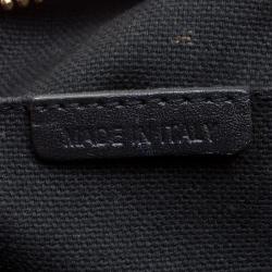 Pre Owned Burberry Black Leather Logos Fringe 2 Way Hand Shoulder Tote