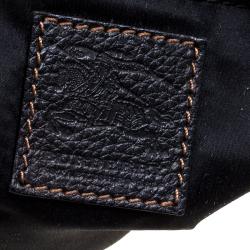 Pre Owned Burberry Navy Blue Denim Hobo