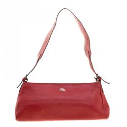 مملوكة مسبقًا Burberry Red Leather Pochette Shoulder Bag