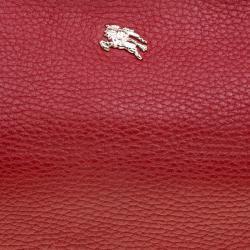 مملوكة مسبقًا Burberry Red Leather Pochette Shoulder Bag