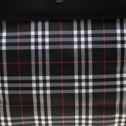 Pre Owned Burberry Black London House Check Nylon Tote