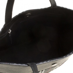 Pre Owned Burberry Black London House Check Nylon Tote