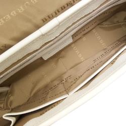 Pre Owned Burberry Two Tone Plaid Nylon Shoulder Bag