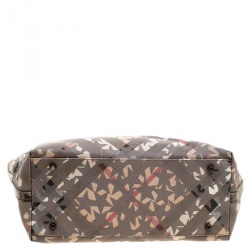 Pre Owned Burberry Beige/Grey Nova Check Vinyl Nickie Stars Tote