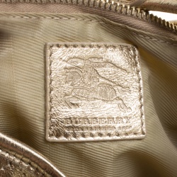 Pre Owned Burberry Gold Quilted Leather Brooke Hobo