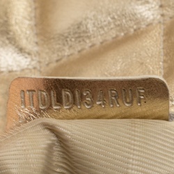 Pre Owned Burberry Gold Quilted Leather Brooke Hobo