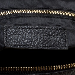 Pre Owned Burberry Black Pebbled Leather Kirley Satchel