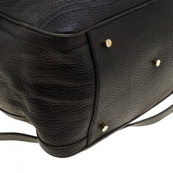 Pre Owned Burberry Black Pebbled Leather Kirley Satchel