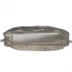 مملوكة مسبقًا Burberry Bronze Leather Degrade Lace Large Avondale Hobo