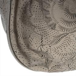 مملوكة مسبقًا Burberry Bronze Leather Degrade Lace Large Avondale Hobo