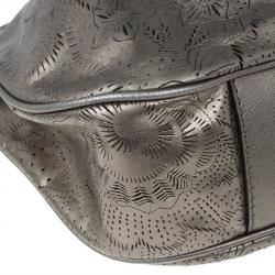 مملوكة مسبقًا Burberry Bronze Leather Degrade Lace Large Avondale Hobo