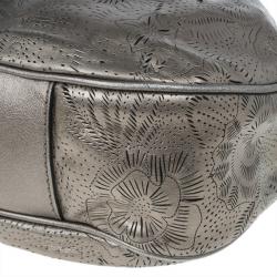 مملوكة مسبقًا Burberry Bronze Leather Degrade Lace Large Avondale Hobo