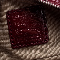 Pre Owned Burberry Beige/Red Nova Check Coated Canvas Pochette Shoulder Bag