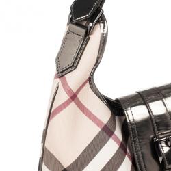 Pre Owned Burberry Nova Check Buckle Hobo