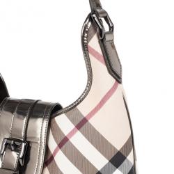 Pre Owned Burberry Nova Check Buckle Hobo