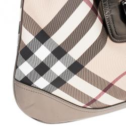 Pre Owned Burberry Nova Check Buckle Hobo