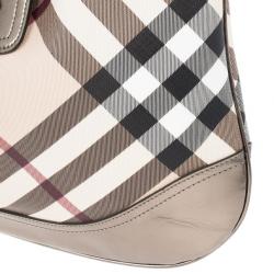 Pre Owned Burberry Nova Check Buckle Hobo