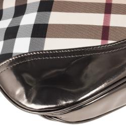 Pre Owned Burberry Nova Check Buckle Hobo