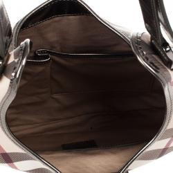 Pre Owned Burberry Nova Check Buckle Hobo