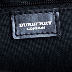Pre Owned Burberry Beige/Black House Check PVC Shoulder Bag