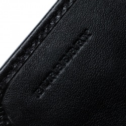 Pre Owned محفظة بربري كونتيننتال ليغتون قماش كاروهات هاوس سوداء/ بيج