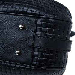 Pre Owned Burberry Nova Check Canvas and Black Leather Shoulder Bag