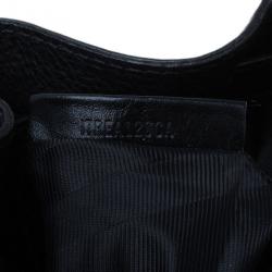 Pre Owned Burberry Nova Check Canvas and Black Leather Shoulder Bag