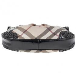 مملوكة مسبقًا Burbbery Nova Check Studded Medium Hobo