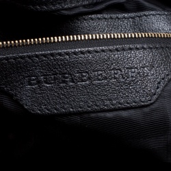 Pre Owned Burberry Black Leather Lambeth Hobo