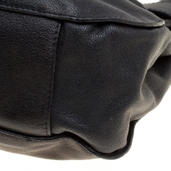 Pre Owned Burberry Black Leather Lambeth Hobo