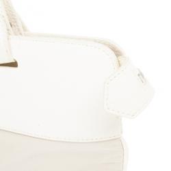 Pre Owned Burberry Cream Canvas Stowell Roll Up Tote