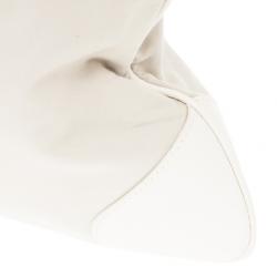 Pre Owned Burberry Cream Canvas Stowell Roll Up Tote