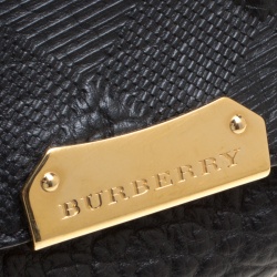 Pre Owned Burberry Black Leather Small Langley Clutch