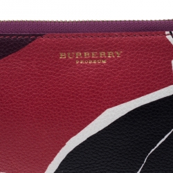 Pre Owned Burberry Multicolor Insect Printed Leather Clutch