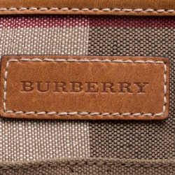 Pre Owned Burberry Multicolor Nova Check Canvas and Leather Ashby Hobo