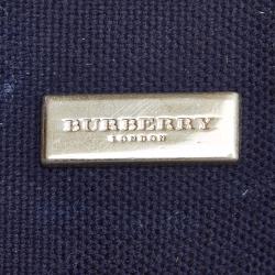Burberry Two Tone Canvas and Leather Tote