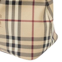 Pre Owned Burberry Haymarket Check Tote Bag