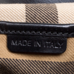 Pre Owned Burberry Black Leather Medium Canterbury Studded Tote