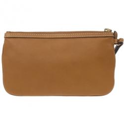 مملوكة مسبقًا Burberry Calf Leather Rope Webbing Fuller Wristlet