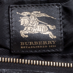 Pre Owned Burberry Black Quilted Leather Hoxton Hobo