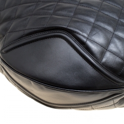 Pre Owned Burberry Black Quilted Leather Hoxton Hobo
