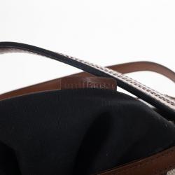 مملوكة مسبقًا Burberry Brown Dutton Check Canvas Shoulder Bag