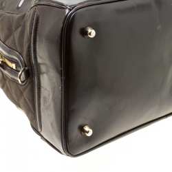 مملوكة مسبقًا Burberry Dark Green/Brown Nylon and Leather Westbury Satchel