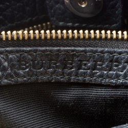 Pre Owned Burberry Black Grain Leather Woodbury Tote