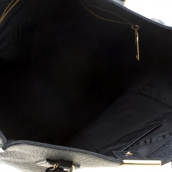 Pre Owned Burberry Black Grain Leather Woodbury Tote