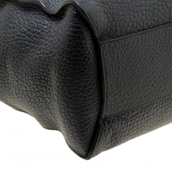Pre Owned Burberry Black Grain Leather Woodbury Tote